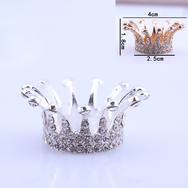 Crown Nail Art Brush Holder Metal Crown with Crystals Makeup Brush Holder Nail Art Painting Pen Holder Eyebrow Pencil Stand Makeup Organization and Storage,Photo Props - Image 2