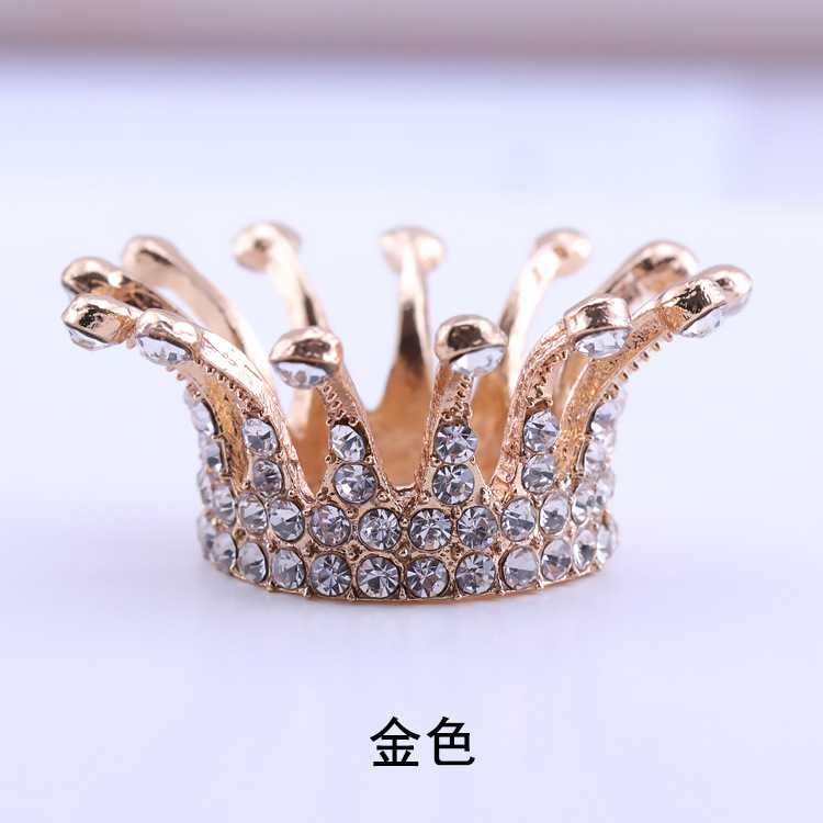 Crown Nail Art Brush Holder Metal Crown with Crystals Makeup Brush Holder Nail Art Painting Pen Holder Eyebrow Pencil Stand Makeup Organization and Storage,Photo Props - Image 4