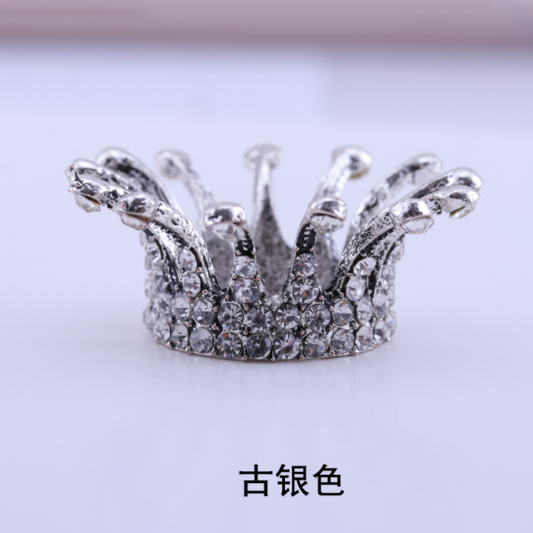 Crown Nail Art Brush Holder Metal Crown with Crystals Makeup Brush Holder Nail Art Painting Pen Holder Eyebrow Pencil Stand Makeup Organization and Storage,Photo Props - Image 6