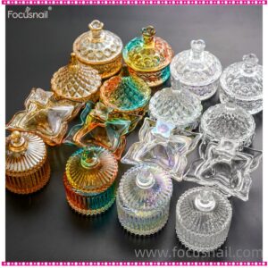 Crystal Glass Cup Plate Container For Nail Art Acrylic Powder And Liquid, Nail Art Mug Jewelry Plate Nail Art Brush Pen Tool Holder