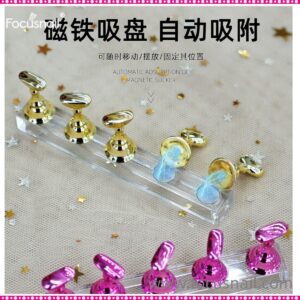 Acrylic Nail Art Display Stand Magnetic Nail Tips Practice Holder Stand DIY Display Stands for False Nail Tip Manicure Tool Home Salon