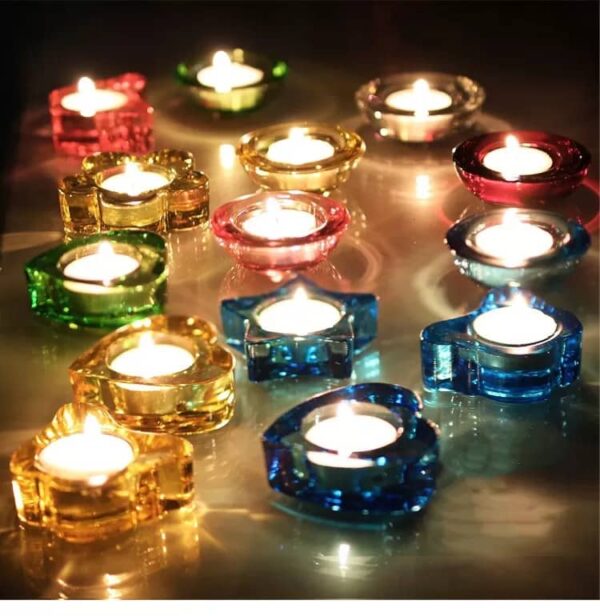 Wholesale Various Shapes Small Glass Christmas Tree Votive Candle Holder Star Shape Tealight Candle Holder - Image 3