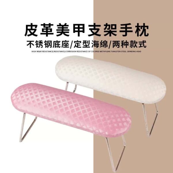 Nail Arm Rest Hand Rest for Nail Microfiber Soft Leather Manicure Nail Rest with Non-slip Professional Hand Pillow Cushion - Image 7