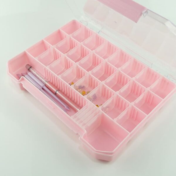 30 Grids Adjustable Storage Box Jewelry Ring Nail Art Rhinestones Beads Case - Image 3