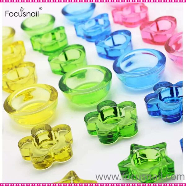 Wholesale Various Shapes Small Glass Christmas Tree Votive Candle Holder Star Shape Tealight Candle Holder
