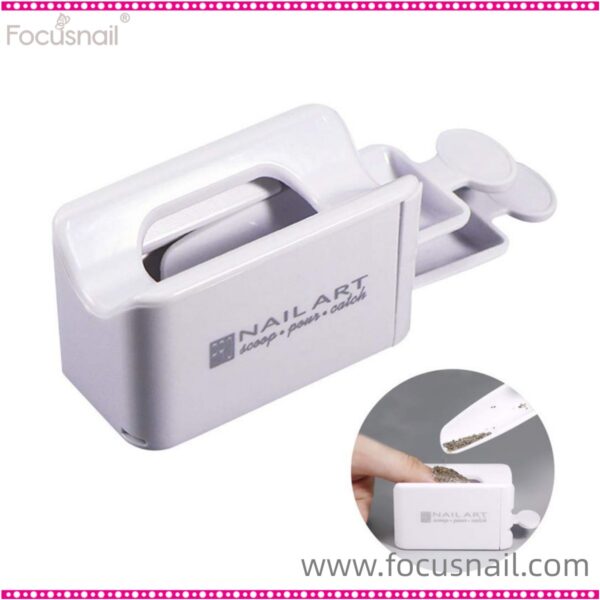 Nail Dip Powder Recycling Tray Container Dipping Powder Case Nail Line Mold DIY Nail Art