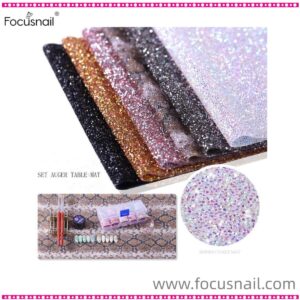 Nail Art Mat Sparkling Vivid Color Shiny Visual Effect Non-Fading Multipurpose Faux Diamond Sequins Nail Display Pad Background Decor for Nail Salon