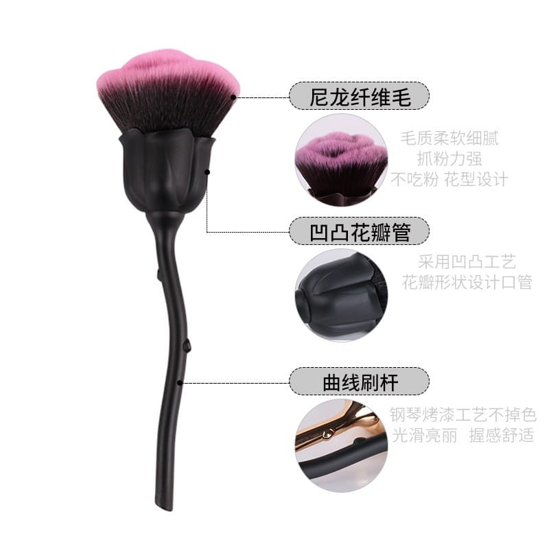 Nail Brush Cleaner Nail Brushes for Cleaning Dust Dip Powder Brush Makeup Blush Brush Manicure Remover Brush Nail Art Tools - Image 2