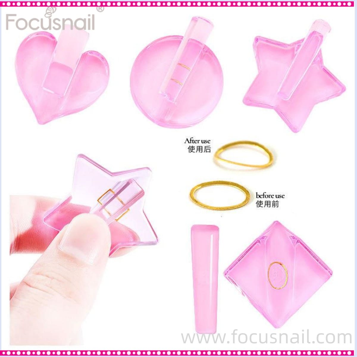 nail molds in the package, the metal frame bending nails molds are blessed with 4 styles