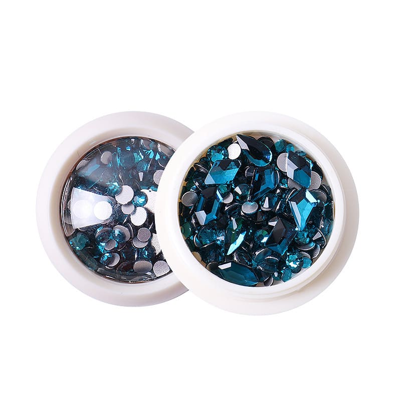 AB Pink Rhinestones for Nails Flat Back Nail Crystal Gems Stones Glass Beads Multi Shaped Sized Colored Rhinestones for Nails - Image 4