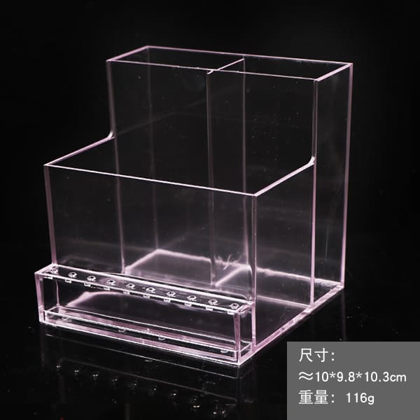 Acrylic Nail Drill Machine & Bits Storage Box Nail Machine Holder with Nail Drill Bit and Nail Swatch Sticks Nail Drill Machine Organizer for Nail Salon Pink - Image 4