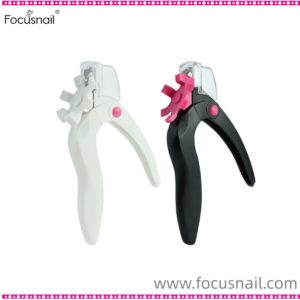 Nail Clippers, Ergonomic Design Portable and Durable Fake Nail Scissors Plastic U-Shaped Scissors French Nail Clippers