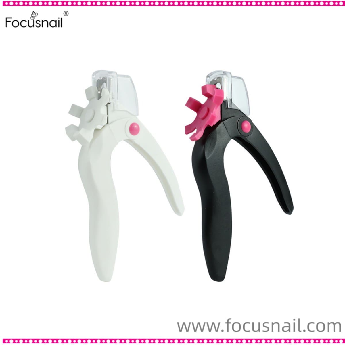 Nail Clippers, Ergonomic Design Portable and Durable Fake Nail Scissors Plastic U-Shaped Scissors French Nail Clippers