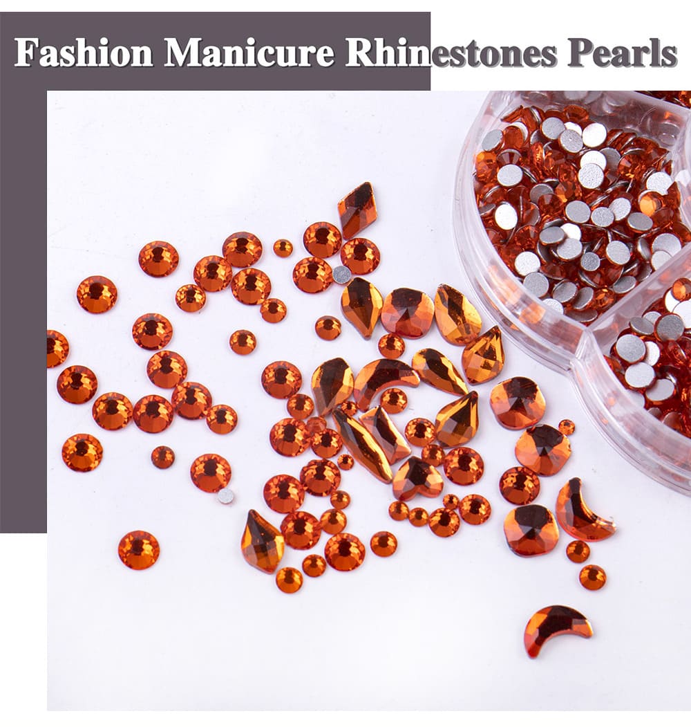 7Grids Nail Art Crystal Rhinestones Nail Art DIY Gemstone Flat Glass Rhinestones for Nails / Clothes / Face / Crafts - Image 4