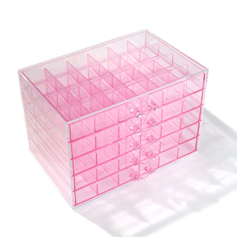 Acrylic jewelry storage box with 5 drawers120 small compartments  transparent plastic transparent jewelry stand - Image 2