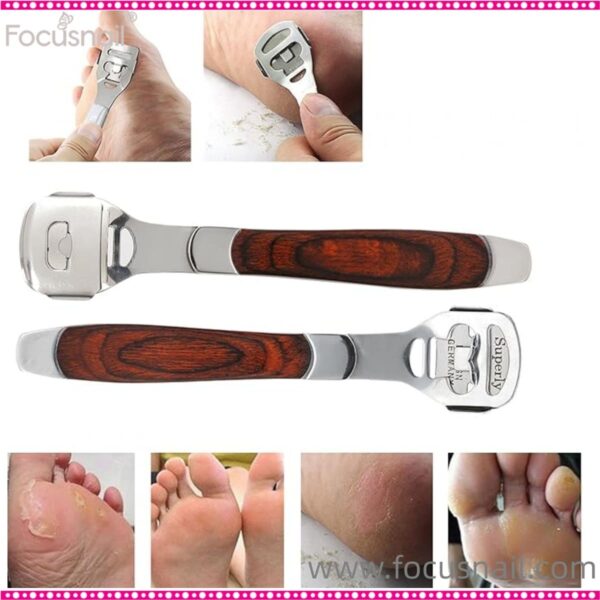 Foot Scraper, Callus Corn Hard Skin Remover Stainless Steel Dead Skin Shaver Foot Pedicure Kit