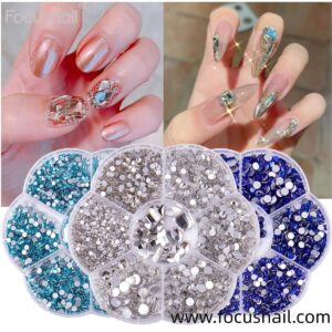 7Grids Nail Art Crystal Rhinestones Nail Art DIY Gemstone Flat Glass Rhinestones for Nails / Clothes / Face / Crafts