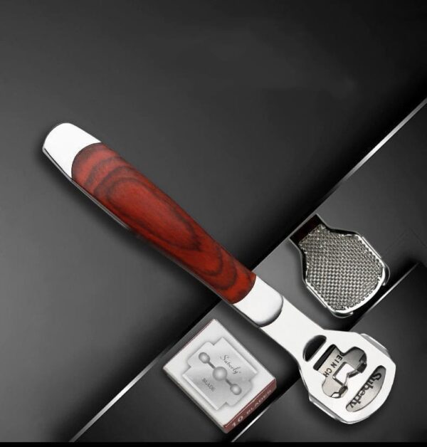 Foot Scraper, Callus Corn Hard Skin Remover Stainless Steel Dead Skin Shaver Foot Pedicure Kit - Image 3