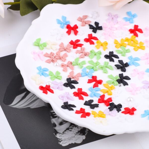 3D Flower Nail Charms, 12 Boxes of Manicure Flower Water Turn Black, White and Pink Cherry Blossom Acrylic Manicure Supplies, DIY Nail Decorations - Image 2