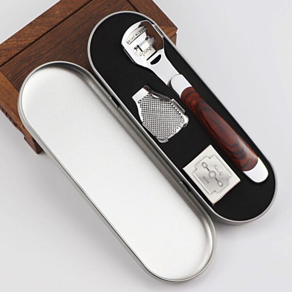 Foot Scraper, Callus Corn Hard Skin Remover Stainless Steel Dead Skin Shaver Foot Pedicure Kit - Image 9