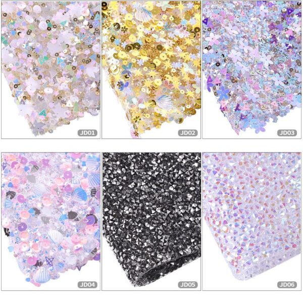 Nail Art Mat Sparkling Vivid Color Shiny Visual Effect Non-Fading Multipurpose Faux Diamond Sequins Nail Display Pad Background Decor for Nail Salon - Image 2