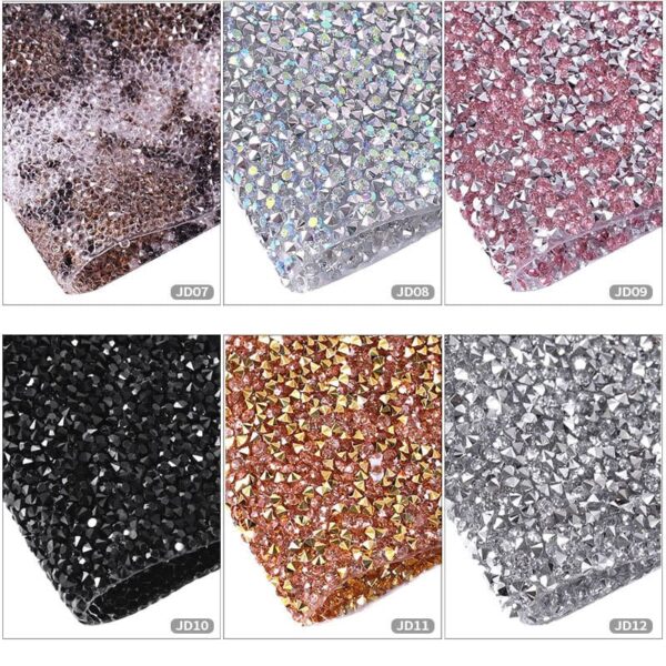 Nail Art Mat Sparkling Vivid Color Shiny Visual Effect Non-Fading Multipurpose Faux Diamond Sequins Nail Display Pad Background Decor for Nail Salon - Image 3