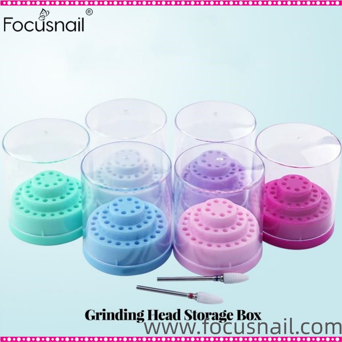 48 Holes Plastic Nail Drill Stand Holder Nail Drill Bit Display Organizer Box Nail Drill Bit Display Rack Nail Art Accessories