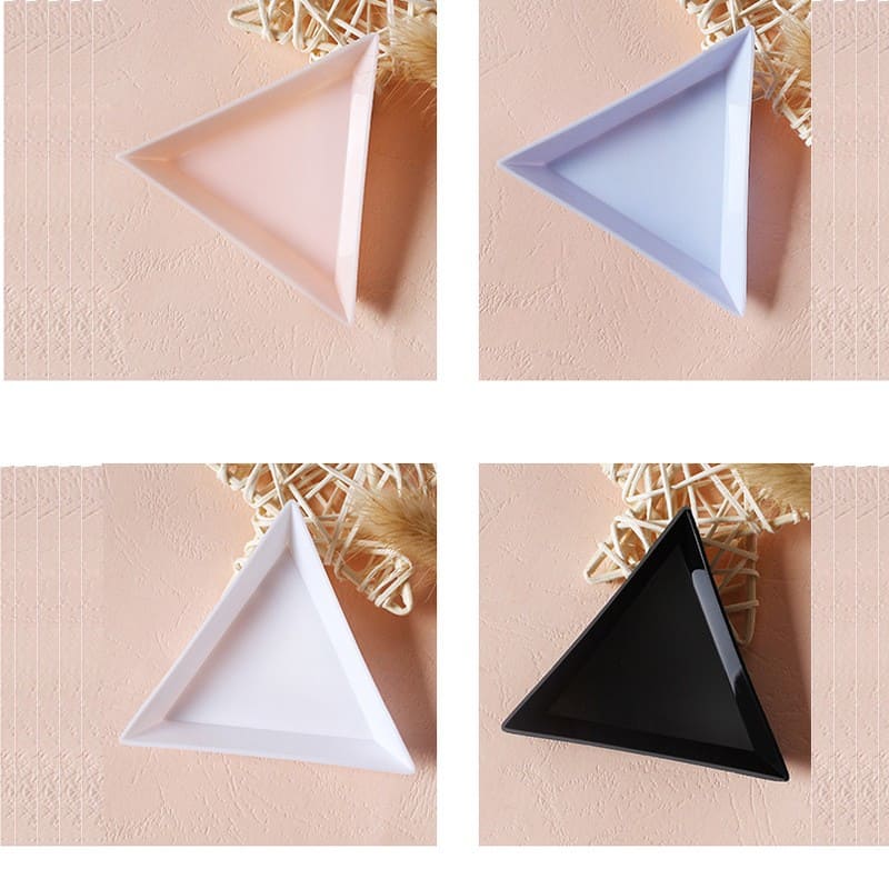 Triangle Beads Storage Plate, Jewelry Storage Tray For Nail Art, Rhinestones, Household Jewelry Accessories Organizer For Bedroom, Bathroom, Office, Desktop, Vanity, Home, Dorm - Image 4