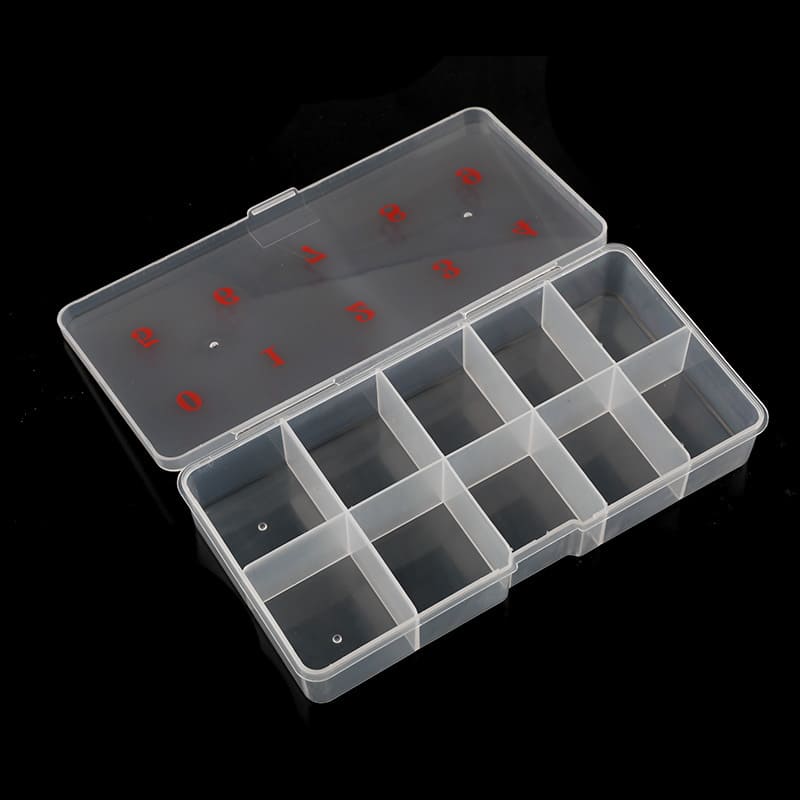 Nail Art Tips Storage Box Nail Rhinestone Glitter Storage Case Container - Image 6