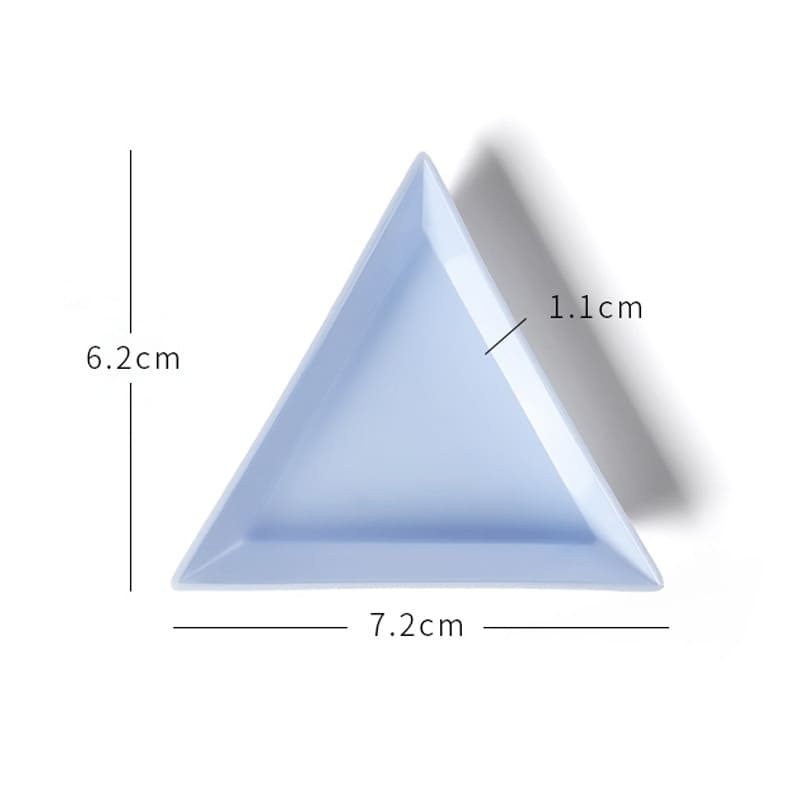 Triangle Beads Storage Plate, Jewelry Storage Tray For Nail Art, Rhinestones, Household Jewelry Accessories Organizer For Bedroom, Bathroom, Office, Desktop, Vanity, Home, Dorm - Image 3