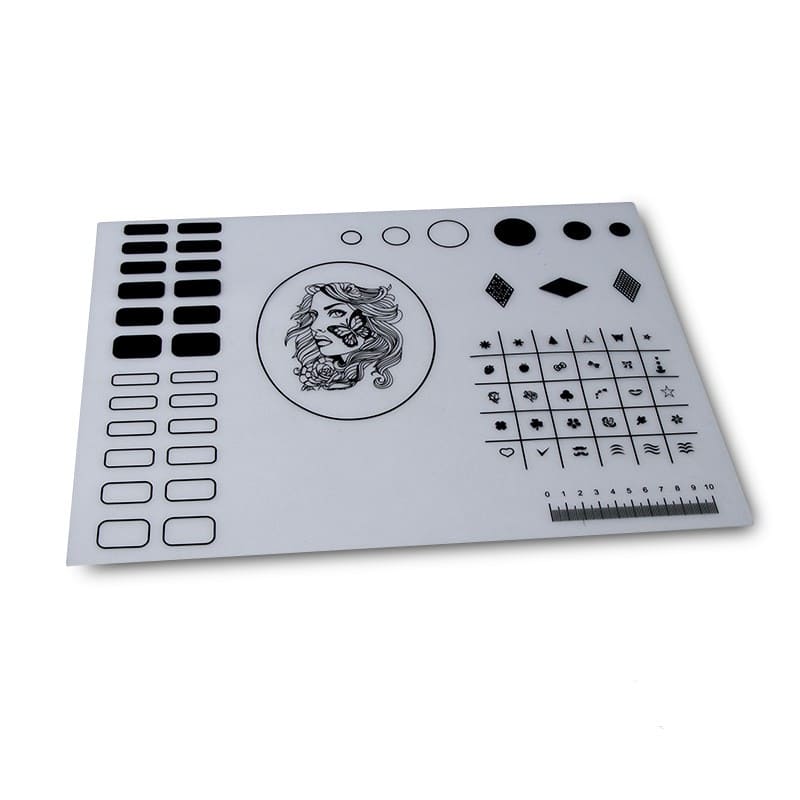 Nail Training Mat Silicone Trainer Sheet Manicure Art Practice Mat for Application Practice Pad Template for Acrylic gernails - Image 2