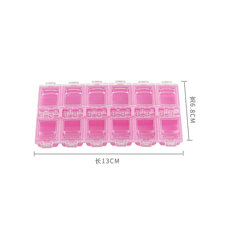 Nail Art Tools Storage Nail Design Tools Nail Organizer 12 Compartments Plastic Nail Storage Organizer Holder 4pcs - Image 2