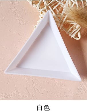 Triangle Beads Storage Plate, Jewelry Storage Tray For Nail Art, Rhinestones, Household Jewelry Accessories Organizer For Bedroom, Bathroom, Office, Desktop, Vanity, Home, Dorm - Image 2