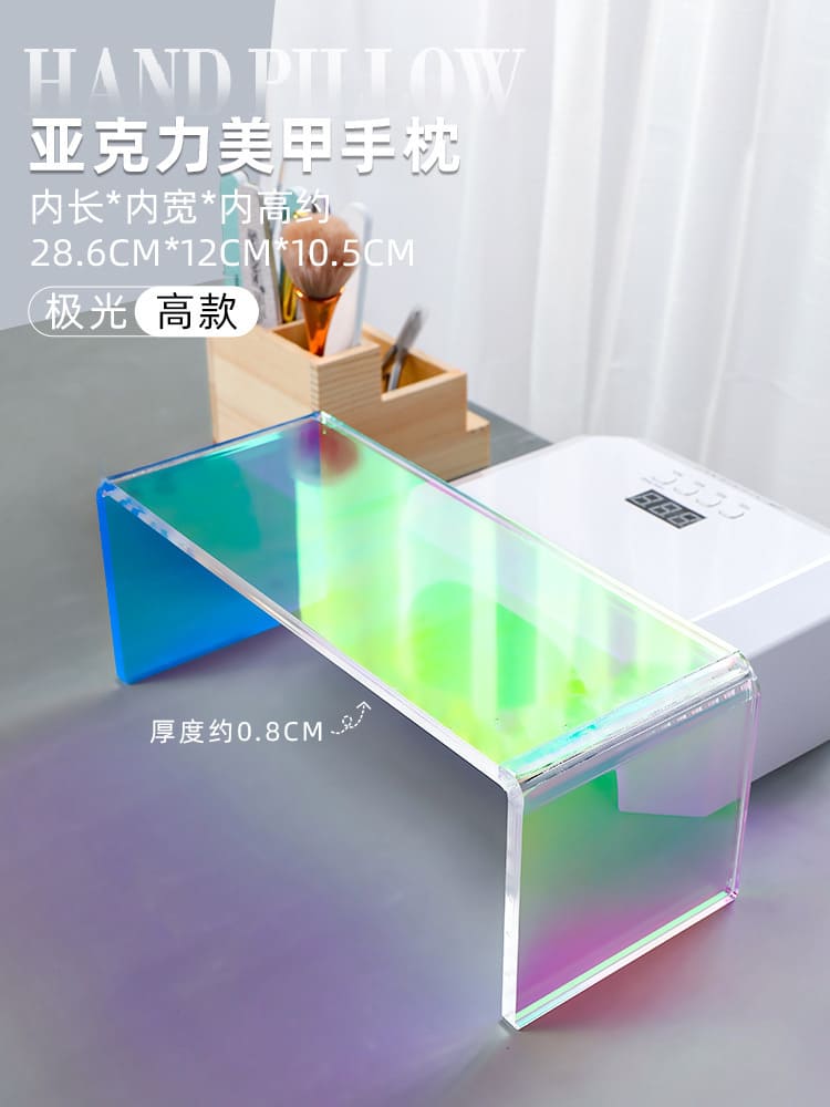 Nail Arm Rest Stand, Transparent Thick Acrylic Nail Wrist Rest Cushion Nail Hand Rest - Image 5