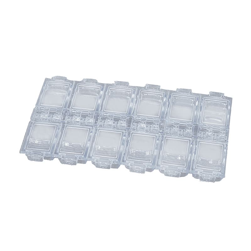 Nail Art Tools Storage Nail Design Tools Nail Organizer 12 Compartments Plastic Nail Storage Organizer Holder 4pcs - Image 5