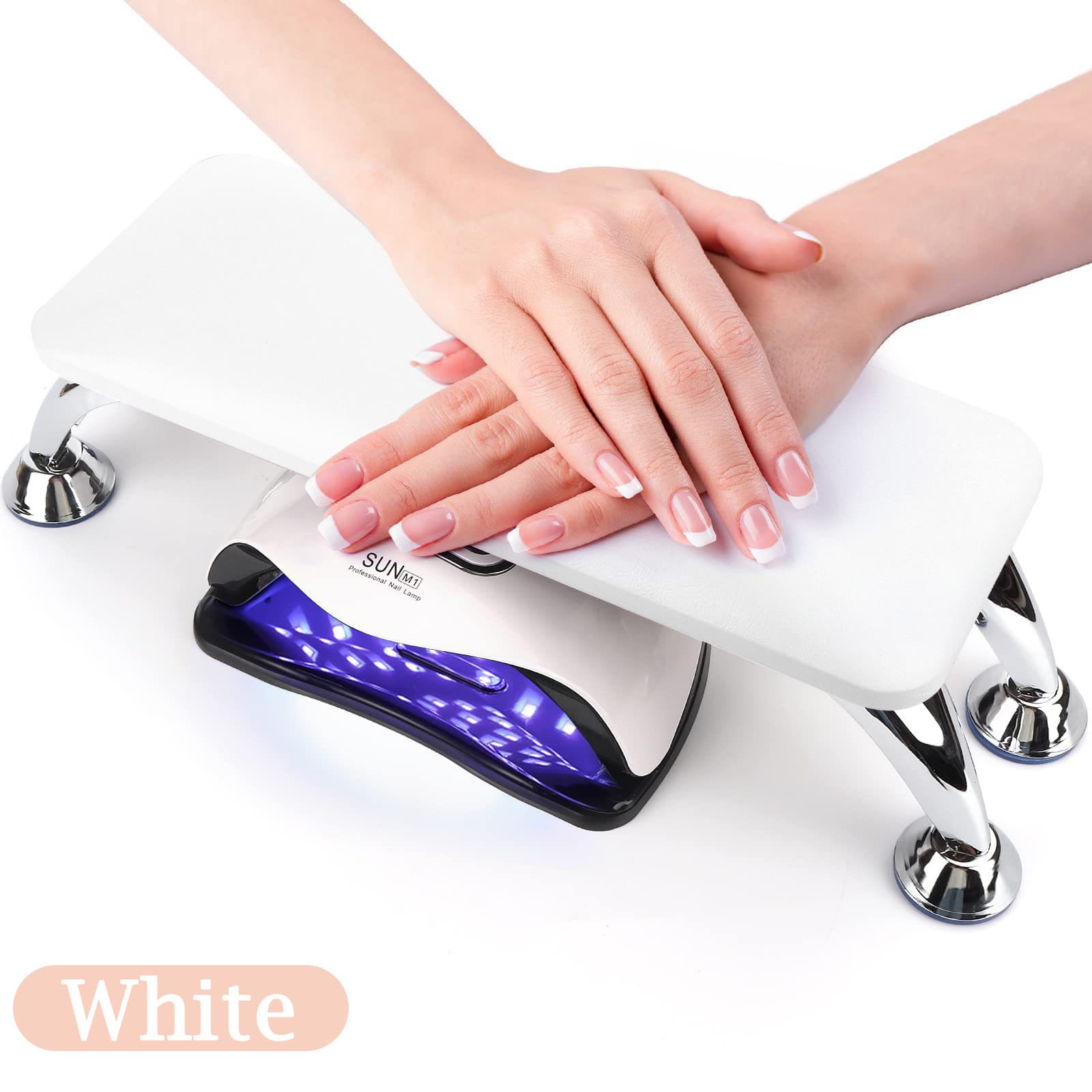 2 Set Nail Arm Rest  with Nail Table Mat Nail Hand Rest Nail Tech Supplies Soft Pillow Footstool for Nail - Image 3