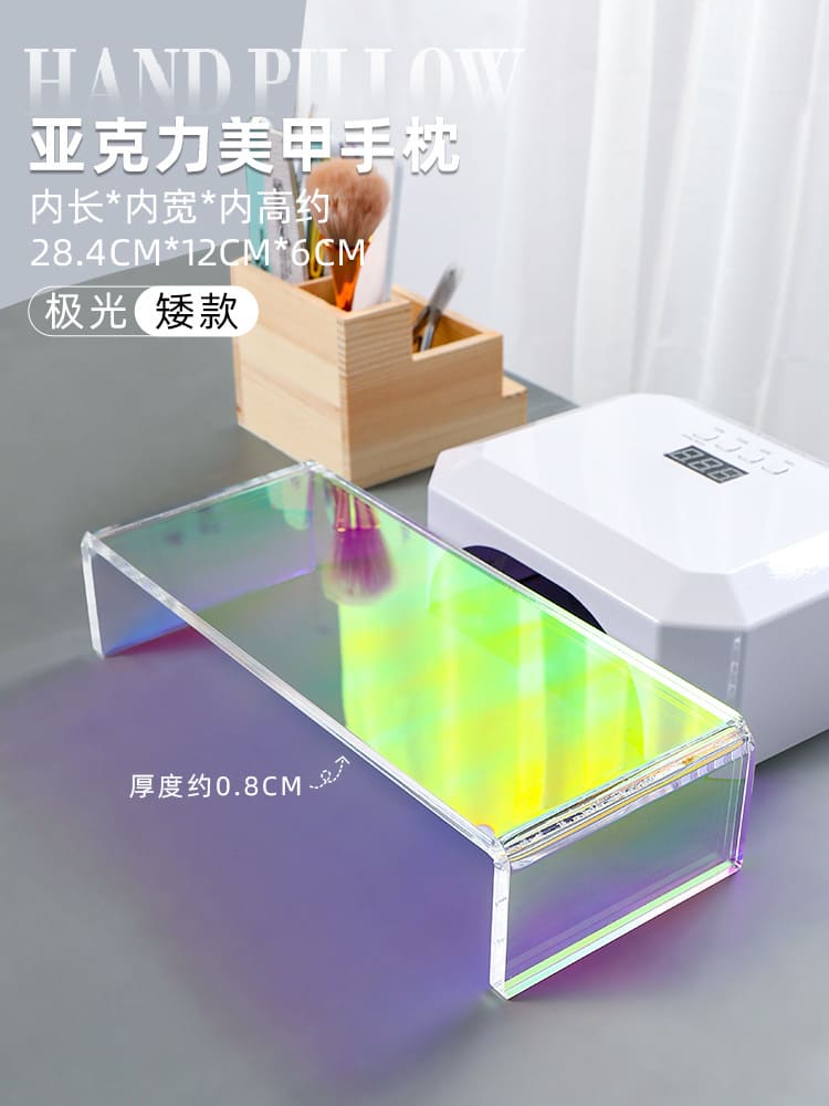 Nail Arm Rest Stand, Transparent Thick Acrylic Nail Wrist Rest Cushion Nail Hand Rest - Image 6