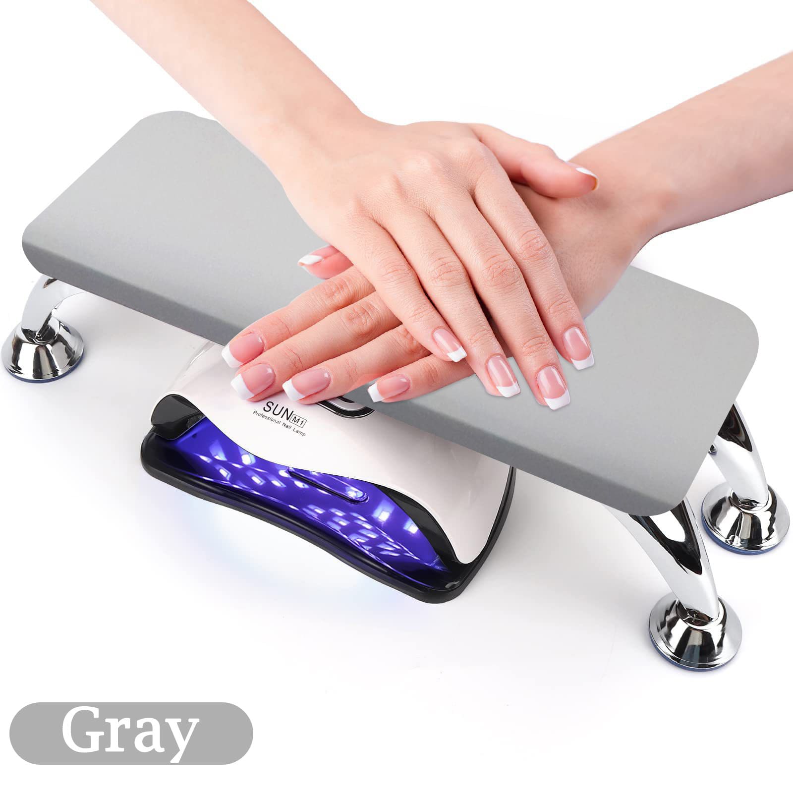 2 Set Nail Arm Rest  with Nail Table Mat Nail Hand Rest Nail Tech Supplies Soft Pillow Footstool for Nail - Image 2
