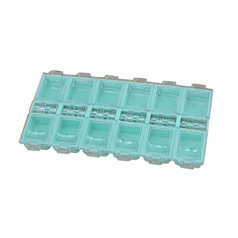 Nail Art Tools Storage Nail Design Tools Nail Organizer 12 Compartments Plastic Nail Storage Organizer Holder 4pcs - Image 3