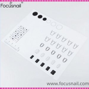 Nail Training Mat Silicone Trainer Sheet Manicure Art Practice Mat for Application Practice Pad Template for Acrylic gernails