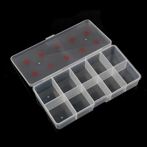 Nail Art Tips Storage Box Nail Rhinestone Glitter Storage Case Container - Image 6