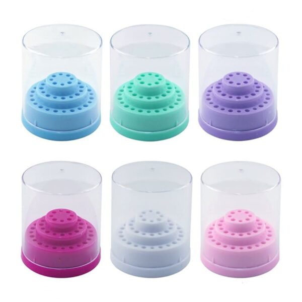 48 Holes Plastic Nail Drill Stand Holder Nail Drill Bit Display Organizer Box Nail Drill Bit Display Rack Nail Art Accessories - Image 4