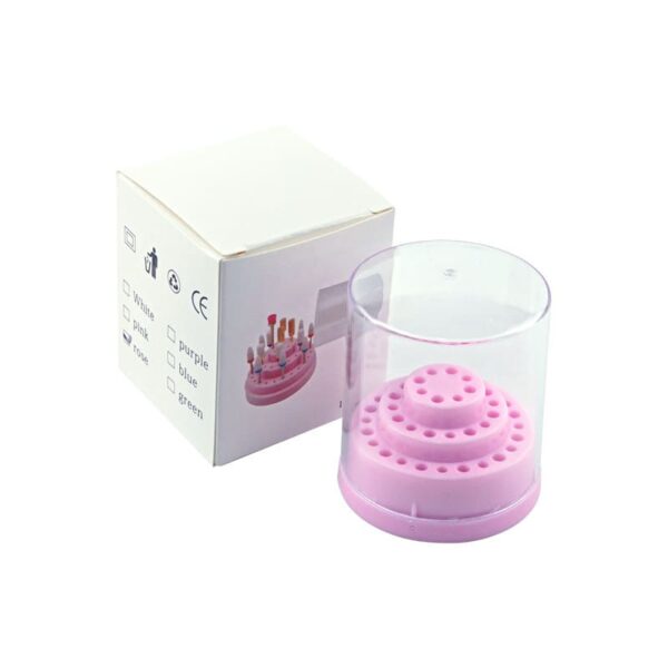 48 Holes Plastic Nail Drill Stand Holder Nail Drill Bit Display Organizer Box Nail Drill Bit Display Rack Nail Art Accessories - Image 3