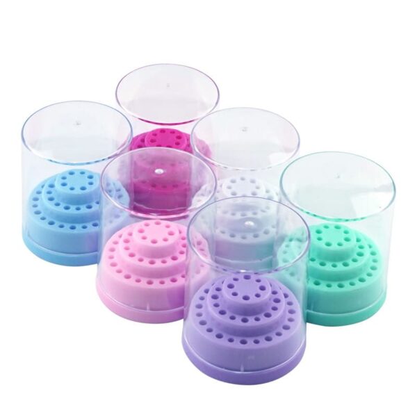 48 Holes Plastic Nail Drill Stand Holder Nail Drill Bit Display Organizer Box Nail Drill Bit Display Rack Nail Art Accessories - Image 2