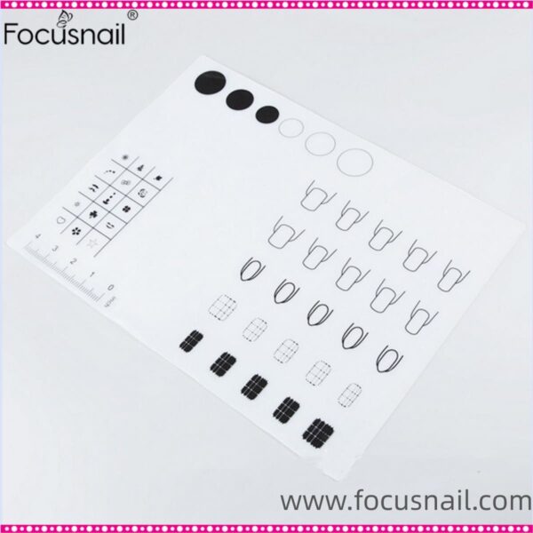 Nail Training Mat Silicone Trainer Sheet Manicure Art Practice Mat for Application Practice Pad Template for Acrylic gernails