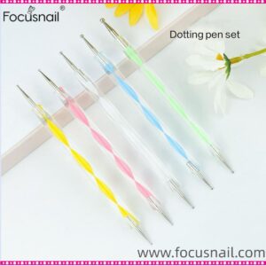 Dotting Tools , 5 pc UV Gel Painting DIY Design Nail Art 2 Way Dotting Pen Tool Nail Art Tip Dot Paint Manicure