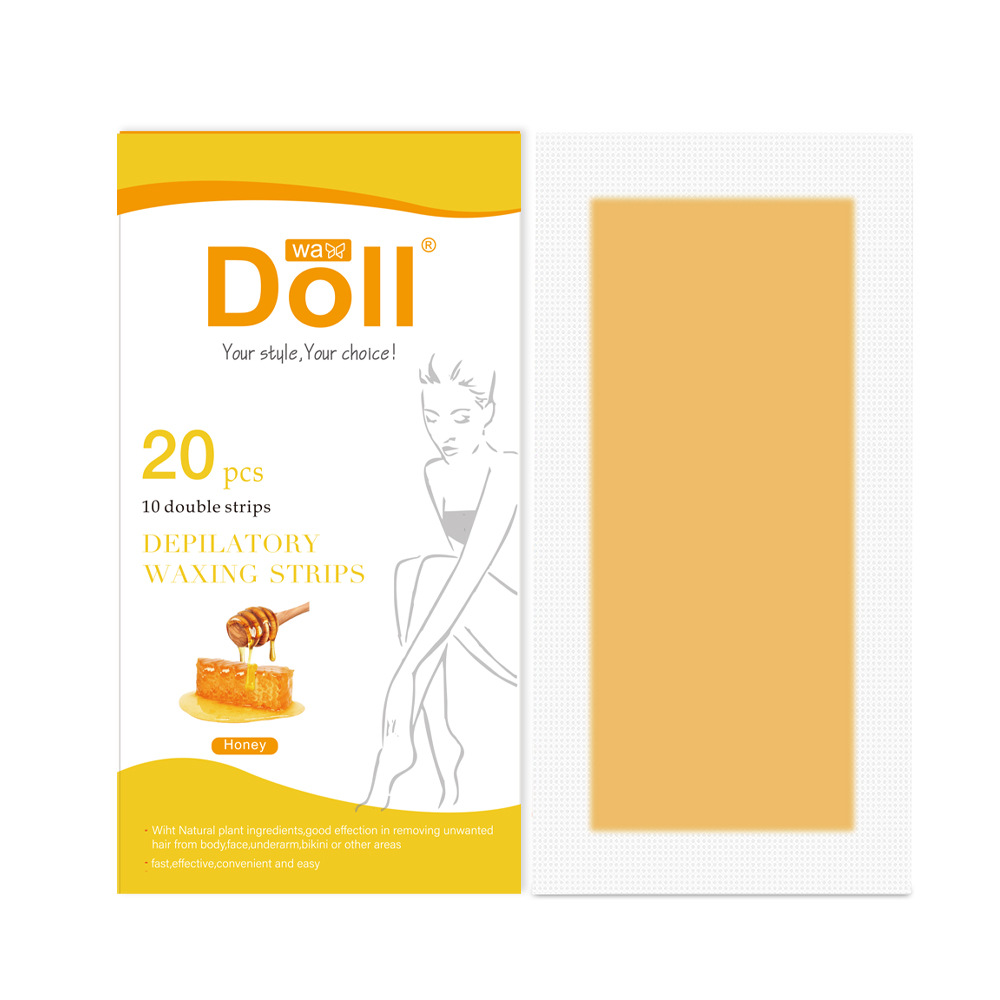 Single-piece Double-sided Non-woven Fabric Beeswax Hair Removal Wax Paper Disposable Leg Hair Removal Pad - Image 4