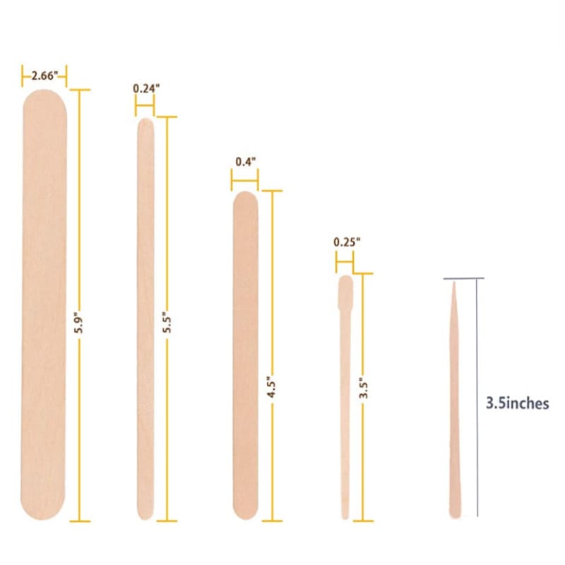 50/100/300/500 Pieces Waxing Strip Non-Woven Hair Removal Wax Strips and  Wax Applicator Sticks - Image 6