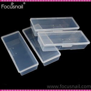 Nails Dot Drawing Pen Buffer Grinding File Storage Box Plastic Transparent Nail Polish Tool Storage Box Storage Box)