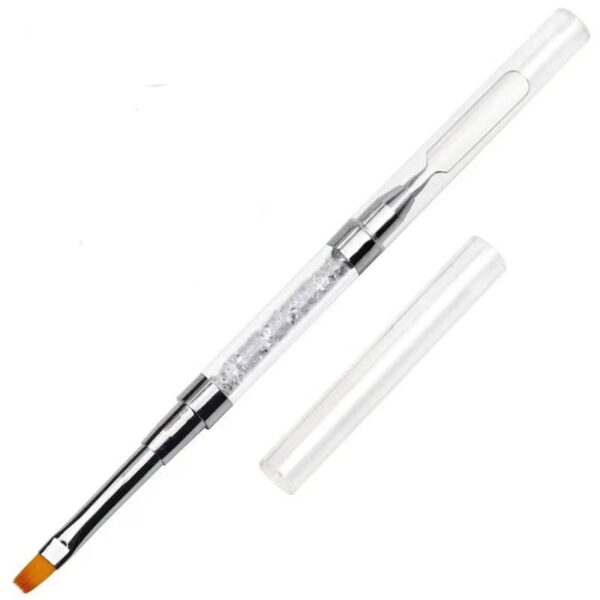 Nail Art Brush Spatula Drawing Painting Line Pen Liner Gradient Flat Round Builder Extension Metal French Manicure Tools - Image 2
